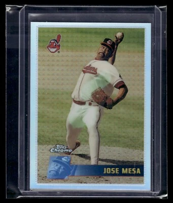 1996 Topps Chrome Refractor #111 Jose Mesa Indians *¡Conjunto icónico!* Foto 1 de 2