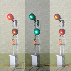 1 x HO scale 2 head searchlight lower offset distant / intermediate signal #OF17 - Picture 1 of 5