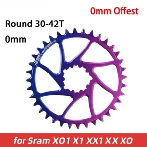 0mm Offset Chainring MTB Narrow Wide Chainwheel 30/32/34/36/38/40/42T for SRAM - Picture 1 of 31