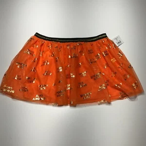 Celebrate Halloween Skirt Girls XXL/2XG (18) Orange "Spooky Cute" Tulle NWT - Picture 1 of 7