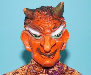 PUNCH & JUDY HAND PUPPET DEVIL SATAN 1970s VINTAGE RUBBER SOFT VINYL HEAD - Picture 1 of 4