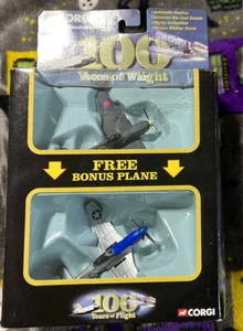 *Corgi 100 Years Of Flight ACES OF WAR SUPERMARINE SPITFIRE & P-51D MUSTANG 2003 - Picture 1 of 5