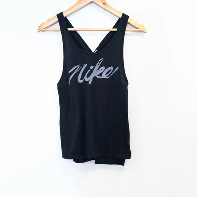 Camiseta sin mangas Nike Running Dri Fit negra con correa cruzada espalda abierta XS atletismo deportiva Foto 1 de 4