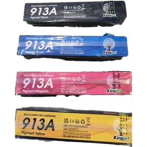 4 INK CARTRIDGE 913A Fits For HP 352DN 352DW MFP377DN MFP377DW 452DW 452DWT - Bild 1 von 9