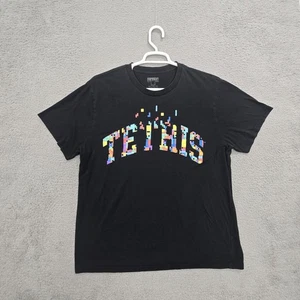 Nintendo Tetris Black Cotton Blend Tshirt Men’s 2XLT Graphic Colorful Gamer - Picture 1 of 9