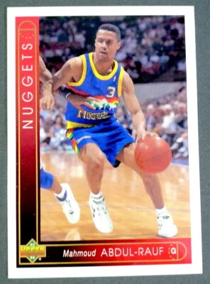 NBA Denver Nuggets Mahmoud Abdul-Rauf '93-'94 Upper Deck Basketball Trading Card - Image 1 of 4