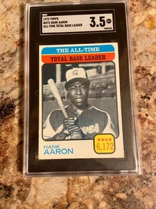 1973 Topps - All-Time Leaders #473 Hank Aaron Grade SGC 3.5 Hall of Fame HR-King - Bild 1 von 2