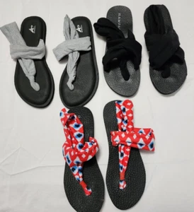 3 Pairs of Women's Sandals -2 Pairs Rampage-1 Pair Athletech Size 9/10 - Picture 1 of 2