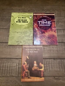 3 PB Book Lot Pudd'nhead Wilson, The Time Machine & The Island Of Dr. Moreau - Picture 1 of 8