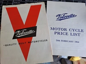 VELOCETTE Verkaufsprospekt 1963 Viper Venom LE200 etc + 1964 Preisliste - Bild 1 von 5