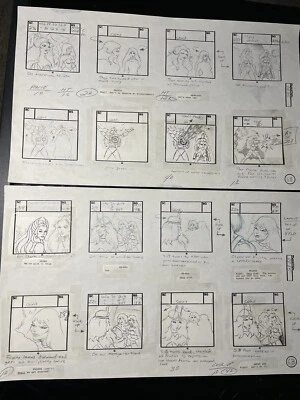 SHE-RA ANIMACIÓN CEL ART FILMACIÓN MOTU Storyboards De Colección Dibujos Animados He-Man SR3 Foto 1 de 4
