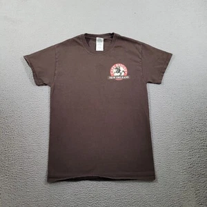Cafe Beignet Shirt Mens Small Brown New Orleans Restaurant Employee Uniform Tee - Picture 1 of 11