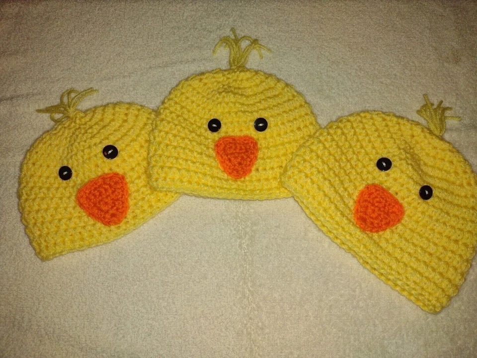 Sombrero de ganchillo bebé "chick" (0-6, 6-9, 9-12 mos) Foto 1 de 1