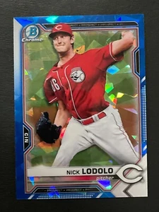 Nick Lodolo 2021 Bowman Chrome Sapphire Refractor #BCP-20 Cincinnati Reds - Picture 1 of 2