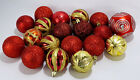 Red Gold Glitter Ball Christmas 2" Ornament Lot Of 19 Holiday Winter Decor