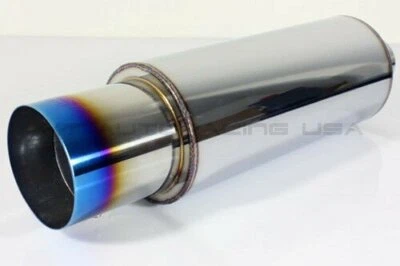 2,5 «ВХОД/4» ВЫХОД ПОЛИРОВАННЫЙ ХРОМ N1 ТИТАНА СГОРЕВШИЙ НАКОНЕЧНИК ВЫХЛОПНОЙ ГЛУШИТЕЛЬ/ГЛУШИТЕЛЬ - Изображение 1 из 4