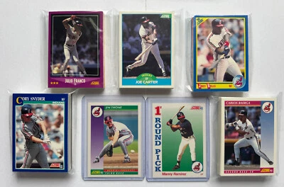 Cleveland Indians 1988-92 Score Base Team Set Lote (5 juegos con casa, Ramírez RCs) Foto 1 de 3