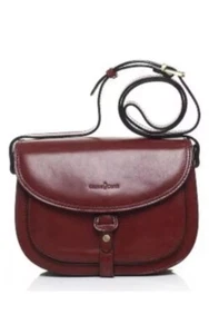 Gianni Conti Cross Body Saddle Bag Genuine high end saddle leather Made in Italy - Picture 1 of 20