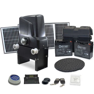 ALEKO Full Solar Kit Gate Opener for Sliding Gates up to 2600 lbs. or 52 ft. - Picture 1 of 10