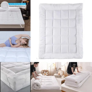HOTEL QUALITY MATTRESS TOPPER 4INCH / 10CM TOPPERS SINGLE DOUBLE KING SUPER KING - Picture 1 of 12