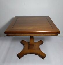 Vintage Square Cocktail Pedestal Wood Table Plant Stand Regency Neoclassical