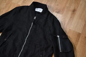 GENUINE Men's OUR LEGACY BLACK FLOWER LINEN Jacket size 48 - Picture 1 of 8