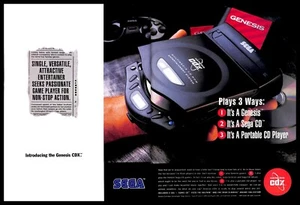 1994 Sega Genesis CDX Retro Video Game PRINT AD Console Multimedia System Promo - Picture 1 of 2