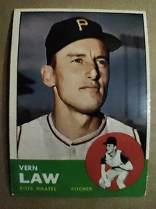 1963 Topps Baseball Set Break #184 Vernon Law + - Bild 1 von 4