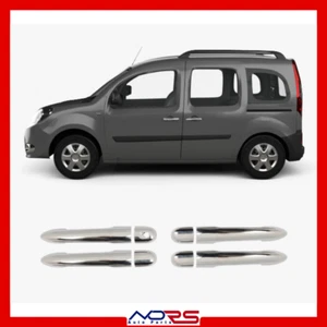 RENAULT KANGOO COMPATIBLE 2008- POIGNÉE DE PORTE CHROME 4 PORTES - Foto 1 di 10