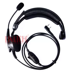 walkie talkie single side headphone with mic PTT function tactical headset 2-pin - Picture 1 of 10