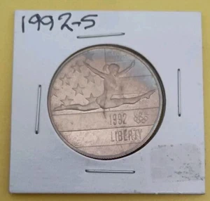 1992 Olympic Half Dollar 50c US Mint Commemorates XXV Olympics - Picture 1 of 2