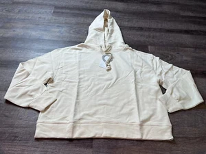 Skin Organic Womens “Elsie Hoodie” Size 0 Cropped Length Cream N8 - Picture 1 of 9