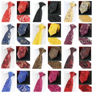 Cravatta uomo alta qualità stile cinese motivo drago floreale festa larga 9 cm cravatta  - Foto 1 di 20