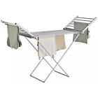 Electric Extendable Heated Folding Clothes Horse Airer Dryer Heated Wings