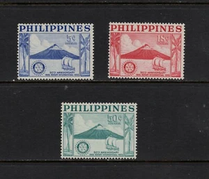 S4268 Filipinas 1955 Rotary, Mayon Volcano 3v. MNH - Imagen 1 de 1