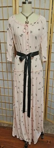 Patrizia Pepe Maxi Dress Abito Lungo Size 44 Embroidered Bohemian Beauty Pink - Picture 1 of 9