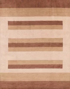 Stylish and Durable Gabbeh Brown Rug Hand-knotted Wool 8x10 ft. - Picture 1 of 11