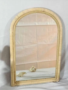 Handmade Rattan Mirror, Rattan Rectangle Mirror, Cane Mirror, Boho Mirror Mirror - Picture 1 of 10