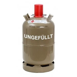 Stahl Gasflasche 11 kg Grau Propangasflasche leer Camping Gas Grill Flasche - Bild 1 von 1