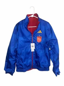 Chaqueta Himno Copa del Mundo Adidas Reversible Para Hombre España 20222-23 HE8920 Talla Pequeña - Imagen 1 de 9