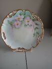 Vintage Zora 1977 decorative plate with flowers and gold color edges. 