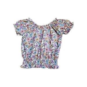 Pink Gril Floral pastel pattern Top, Girls Size 4T - Picture 1 of 5