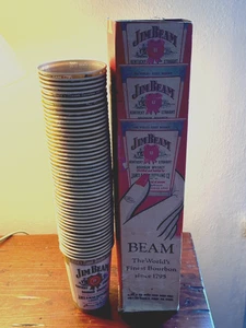 Rare 50's-60's Jim Beam Bourbon Wax Cups (48) Original Dispensing Packaging Box - Picture 1 of 7