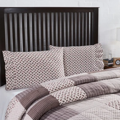 Florette Ruffled Pillow Case Set by VHC - Image 1 of 4