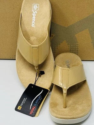 Mujer Spenco Soporte Total Ortopédico Gamuza Hampton Chanclas Sandalia Tostado Talla 9 Foto 1 de 4