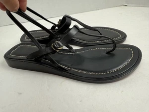 Ralph Lauren Sport Shoes Womens Size 9 Leather Strappy Wedge Sandals Slip On - Picture 1 of 7