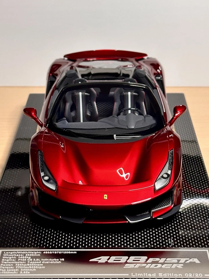 Ferrari 488 Pista Spider 1:18 Dino Model DM (no BBR, MR, Ivy, DG, Autoart, HWE) - Immagine 1 di 4