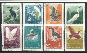 0713-HUNGRÍA SERIE COMPLETA AVES PÁJAROS 1959 Nº 1287/1294 BONITOS. - Picture 1 of 1
