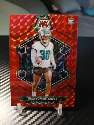 2024 Panini Mosaic Quinyon Mitchell Rookie Eagles Red Mosaic Prizm SP #322 NM-MT - Image 1 of 3