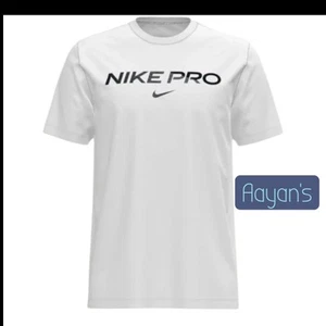 NIKE MENS PRO T-SHIRT WHITE - Picture 1 of 1